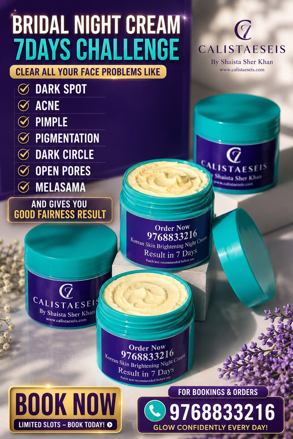 Calistaeseis Korean Skin Brightening Night Cream